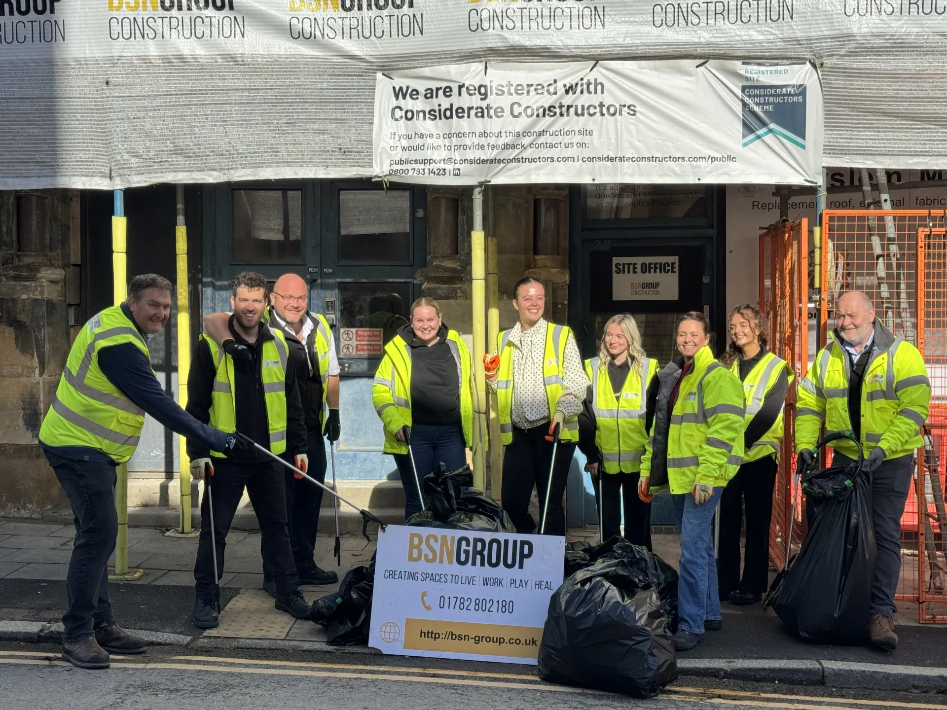 Litterpicking in Burslem