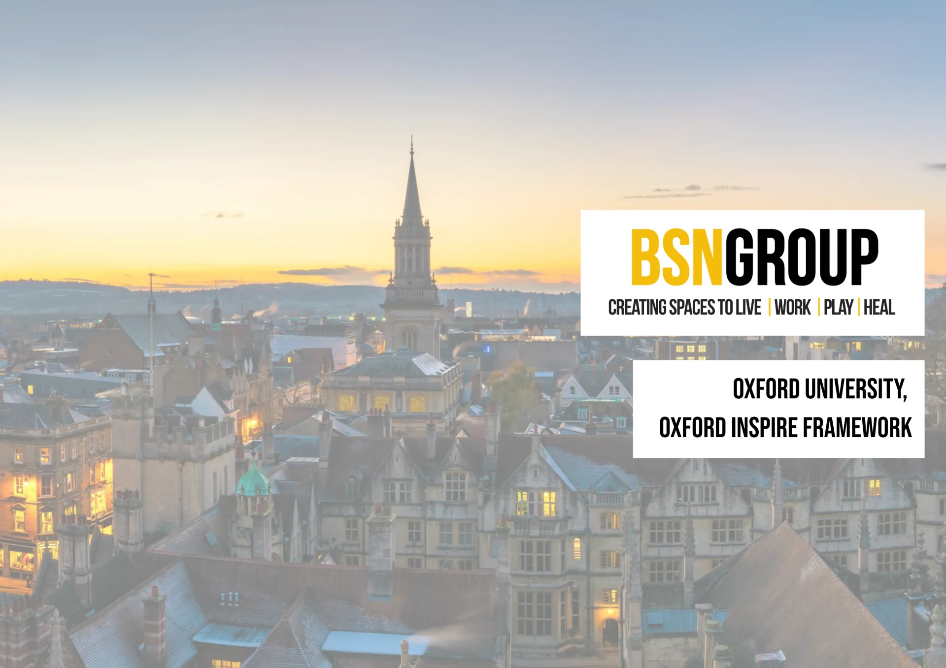 BSN Group Appointed to University of Oxford’s Oxford Inspire Framework
